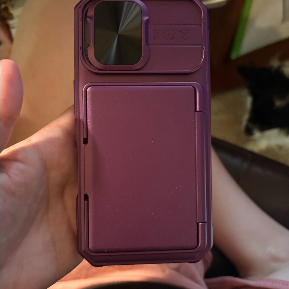 iPhone 16 Purple Phone Case with Card Holder
*Add on to order for $5*